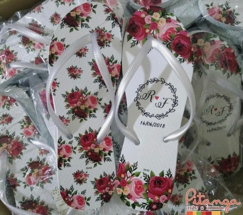 Chinelos Personalizados para Casamento Camaçari - Chinelos Personalizados Brotas