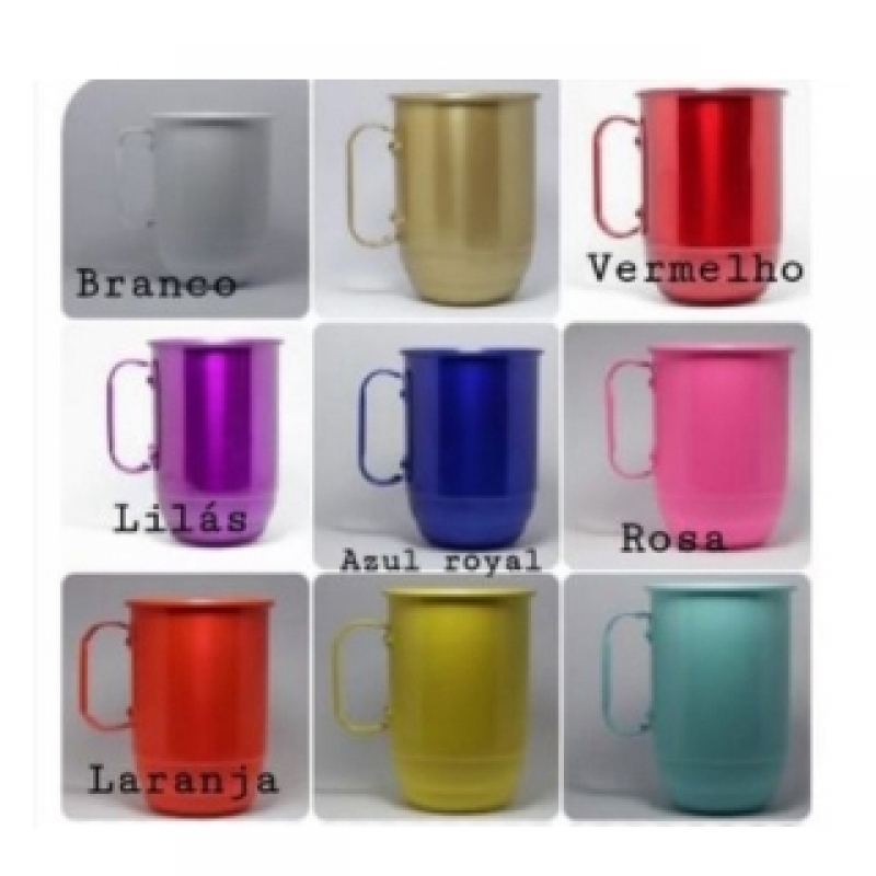 Preço de Canecas de Aluminio Personalizadas Comércio - Canecas Personalizadas Brotas